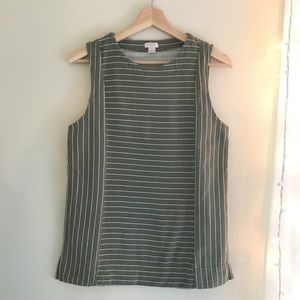 J CREW Striped shell tank